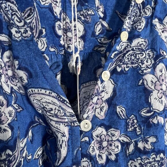 NEW Sundry Sz S Floral Button Down Blouse Perrin Paisley Long Sleeve Top - Picture 7 of 11